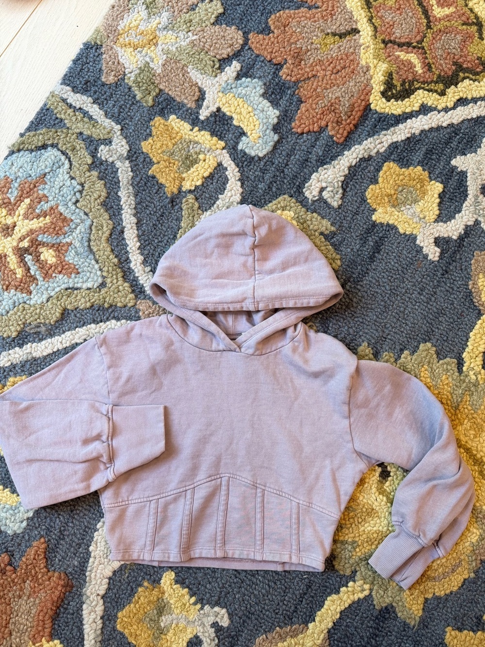 Girls' Cropped Hoodie in Dusty‎ Lavender